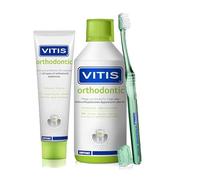 VITIS Orthodontic Dental Care Kit - Toothpaste & Mouthwash + Orthodontic Access Toothbrush - Daily Oral Care for Braces