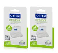 Vitis Orthodontic Wax Strips, 2 Pack, Braces Wax for Irritation Relief