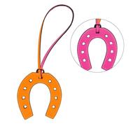 VITITRAN Lucky Leather Keychain Bag Charm - Western Purse Accessory for Handbag, Wallet, Backpack, Tote - Cute Bag Pendant, Gift for Women, Girls - Colorful Decorative Hanging Ornament, 2 Sides (Rose