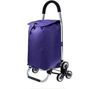 VITIWEDTY Multi-Function Folding Grocery Cart, Large Capacity Hand Truck for Shopping, Market, and Daily Transport (Purple)