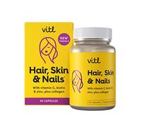VITL Hair, Skin & Nails + Collagen, A dose of Classic Complexion Heroes Such as Collagen, Vitamin E, Biotin and Zinc | 30 Capsules