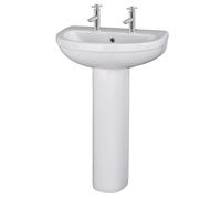 Vito Round Basin and Full Pedestal, 550mm - from Balterley