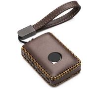 Vitodeco Genuine Leather Smart Key Fob Case Compatible with Volvo XC40, XC60, XC90, S90, S60, V60, V90 2019-2022 (4-Button, Brown)