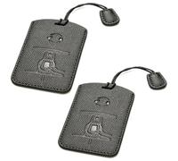 Vitodeco Premium Leather Digital Key Card Case Cover Protector Compatible with Tesla Model Y, Model 3, Model X, Model S, Cybertruck (Black, 2-Pack)