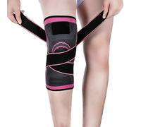Vitoki Knee Supports for Arthritis Joint Pain 1 Pack, Knee Brace for Men & Women Knee Sleeve for Meniscus Tear ACL Running Workout Basketball Gym Pink Large