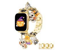 Vitomas Halloween Watch Band Compatible with iwatch 38mm, 40mm, 41mm, 42mm, Cute Preppy Pumpkin Ghost Strap Replacement for iWatch Series 10/9/8/7/SE/6/5/4/3/2/1