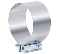 Vitonsbay 6.0 Inch Exhaust Clamp,6 Inch Butt Joint Exhaust Muffler Pipe Band Clamp Sleeve Coupler 304 Stainless Steel(1Pcs)