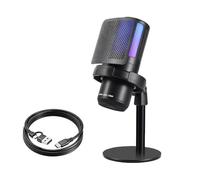 VITOTC Gaming Microphone for PC: USB Mic for Podcasts Videos & Streaming - Condenser Mic with Quick Mute & Pop Filter - RGB Microphone Gift for Gamer Boys - Compatible with PS4/5 & Computer & Laptop