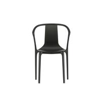 Vitra Belleville Outdoor Chair With Armrests and Plastic Shell Deep Black