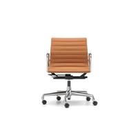 Vitra EA 118 Office Chair with Swivel/Armrest/Tilt Mechanism Cognac L50 Premium Leather/ Chrome Frame