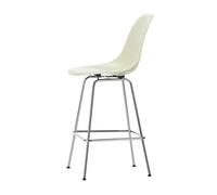Vitra Eames Fiberglass Bar Stool Medium Parchment/ Chrome