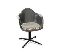 Vitra Eames Fiberglass DAL Dining Chair With Seat Cushion Elephant Hide Grey/Checker/Smooth Basic Dark
