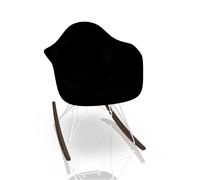 Vitra Eames Plastic Arm Rocking Chair RAR Rocking Chair Maple dark chrome deep black