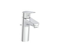 VitrA Flow Round Large Basin Mixer with Waste Lever - Chrome