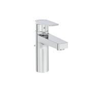 VitrA Flow Square Large Basin Mixer with Waste Lever - Chrome Finish: Chrome