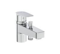 VitrA Flow Square Monohole Bath Filler - Chrome Finish: Chrome
