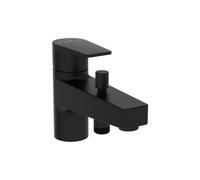 VitrA Flow Square Monohole Bath Filler - Matt Black Finish: Matt Black
