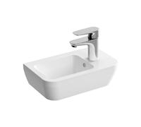 VitrA Integra 370x220mm 0 Tap Holes, Compact Basin with Overflow (RH), White Handing: Right Hand