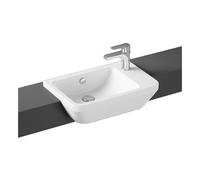 VitrA Integra 550x370mm 1 Tap Hole, Semi Recessed Basin (RH), White