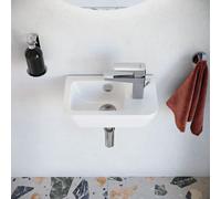 VitrA Integra Square Compact Wall Hung Basin 370mm - 1 RH Tap Hole