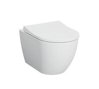 Vitra Koa White Slim Wall Hung Round Toilet Set With Soft Close Seat