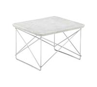 Vitra Occasional LTR Bedside Table Light Marble/Chrome