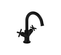 VitrA Origin Classic Basin Mixer (Cross Handles) - Matt Black Finish: Matt Black