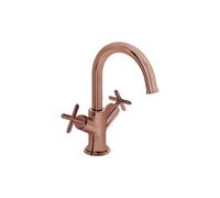 VitrA Origin Classic Basin Mixer (Cross Handles) - Soft Copper Finish: Soft Copper