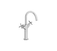 VitrA Origin Classic Tall Basin Mixer (Cross Handles) - Chrome Finish: Chrome