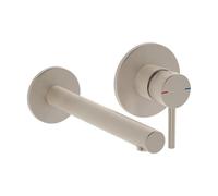 VitrA Origin Wall Mounted 2-Hole Basin Mixer - Brushed Nickel Finish: Brushed Nickel