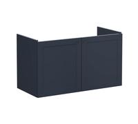 VitrA Root Classic 100cm 2 Door Washbasin Unit - Matt Dark Blue Finish: Matt Dark Blue