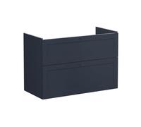 VitrA Root Classic 100cm 2 Drawer Washbasin Unit - Matt Dark Blue Finish: Matt Dark Blue