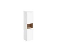 VitrA Root Classic 40cm 2 Door Semi-Tall Unit with Laundry Basket (LH Hinge) - Matt White Finish: Matt White, Handing: Left Hand Hinge