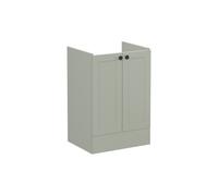 VitrA Root Classic 60cm 2 Door Floor Standing Washbasin Unit - Matt Retro Green Finish: Matt Retro Green