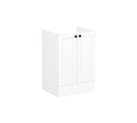 VitrA Root Classic 60cm 2 Door Floor Standing Washbasin Unit - Matt White Finish: Matt White