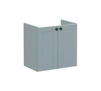 VitrA Root Classic 60cm 2 Door Wall Hung Slim Washbasin Unit - Matt Fjord Green Finish: Matt Fjord Green