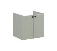 VitrA Root Classic 60cm 2 Door Wall Hung Washbasin Unit - Matt Retro Green Finish: Matt Retro Green