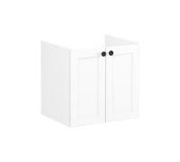 VitrA Root Classic 60cm 2 Door Wall Hung Washbasin Unit - Matt White Finish: Matt White