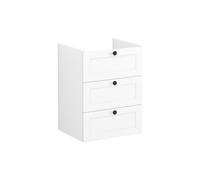 VitrA Root Classic 60cm 3 Drawer Washbasin Unit - Matt White Finish: Matt White