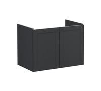 VitrA Root Classic 80cm 2 Door Wall Hung Washbasin Unit - Matt Graphite Finish: Matt Graphite