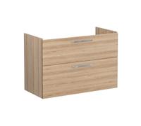 VitrA Root Flat 100cm 2 Drawer Washbasin Unit - Natural Oak Finish: Natural Oak