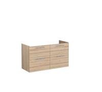 VitrA Root Flat 120cm 4 Drawer Washbasin Unit - Natural Oak Finish: Natural Oak