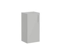 VitrA Root Flat 40cm 1 Door Lower/Base Unit (LH Hinge) - Shiny Pearl Grey Finish: Shiny Pearl Grey, Handing: Left Hand Hinge