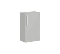 VitrA Root Flat 40cm 1 Door Slim Lower/Base Unit (RH Hinge) - Shiny Pearl Grey Size: 40cm, Finish: Shiny Pearl Grey, Handing: Right Hand Hinge