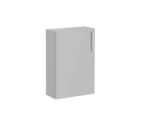 VitrA Root Flat 55cm 1 Door Slim Lower/Base Unit (LH Hinge) - Shiny Pearl Grey Size: 55cm, Finish: Shiny Pearl Grey, Handing: Left Hand Hinge