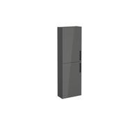 VitrA Root Flat 55cm 2 Door Slim Tall Unit (LH Hinge) - Anthracite High Gloss Finish: Anthracite High Gloss