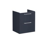 VitrA Root Flat 60cm 2 Drawer Washbasin Unit - Matt Dark Blue Finish: Matt Dark Blue