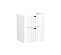 VitrA Root Groove 60cm 2 Drawer Slim Washbasin Unit - Matt White Finish: Matt White