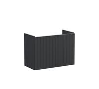 VitrA Root Groove 80cm 2 Door Wall Hung Slim Washbasin Unit - Matt Graphite Finish: Matt Graphite