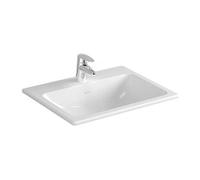 Vitra S20 Compact Inset Countertop Basin & Front Overflow 550mm W - 1 TH